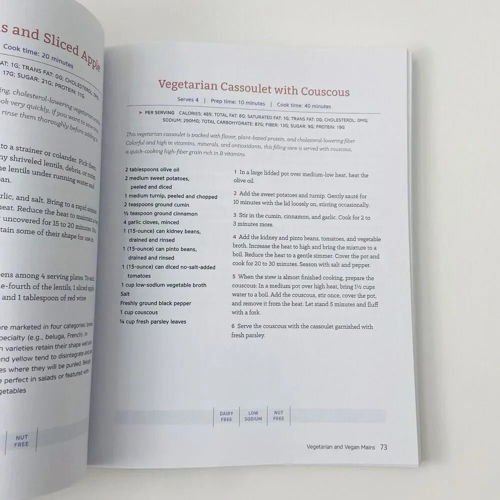 Low Cholesterol Cookbook and Action Plan By Karen L. Swanson